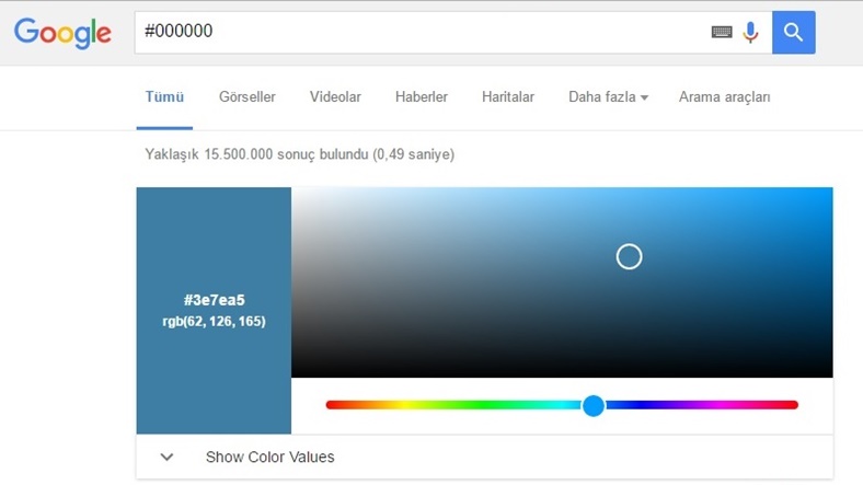 Google’da Artık Renkleri de Aratabilirsiniz